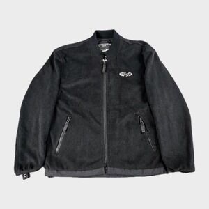 Joe Rocket Mens Motorcycle Jacket Medium Moto Fleece  Full Zip Black Mesh Liner